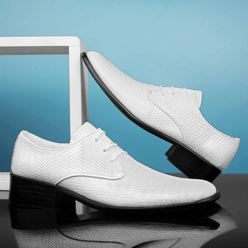 Large Size47 Four Seasons Round Head Low Woven Fashion Business Shoes New Genuine Leather - Image 4